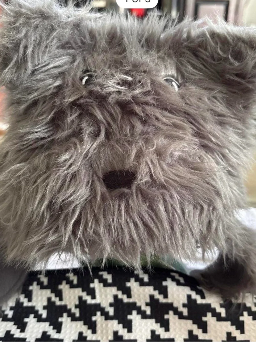 Plush Grey Furry Dog Toy - Soft Chew Plush for Pets